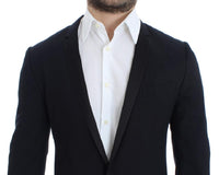 Dolce & Gabbana Blue wool GOLD slim fit blazer - Size IT46-S