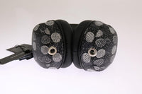 Dolce & Gabbana Black Pineapple Print Leather Headphones - One Size