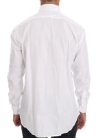 Cavalli White Striped Slim Fit Shirt - Size 42