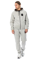 Billionaire Italian Couture Gray Cotton Hooded Sweatsuit - Size XL