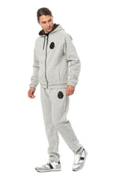 Billionaire Italian Couture Gray Cotton Hooded Sweatsuit - Size XL