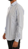 Cavalli Light Blue Cotton Slim Fit Dress Shirt - Size 39