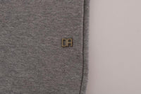 Daniele Alessandrini Gray Pullover Hodded Cotton Sweater - Size L