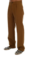 Dolce & Gabbana Brown Stretch Cotton Pants - Size IT54-XXL