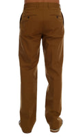 Dolce & Gabbana Brown Stretch Cotton Pants - Size IT58-3XL