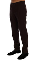 Dolce & Gabbana Purple Wool Stretch Formal Pants - Size IT56-3XL