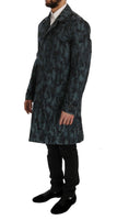 Dolce & Gabbana Blue Camouflage Trench Trench - Size IT48-M