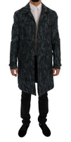 Dolce & Gabbana Blue Camouflage Trench Trench - Size IT48-M