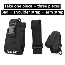 Abbree MSC-20E Portable Walkie Talkie Nylon Case Cover Holder for Yaesu Baofeng UV-5R UV-9R Plus Pro UV-XR TYT Woxun 2-Way Radio