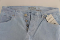 ACHT Blue Cotton Stretch Low Waist Fit Jeans - Size W29