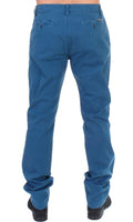 GF Ferre Blue Cotton Straight Fit Chinos - Size IT50-L