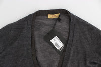 Costume National Gray Wool Button Cardigan Sweater - Size IT48-M