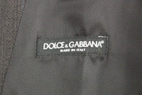 Dolce & Gabbana Gray Striped Wool Logo Vest Gilet Weste - Size IT48-M