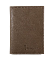 Billionaire Italian Couture Brown Leather Bifold Wallet - One Size