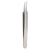 Useful Stainless Steel Straight Bend Curved Blackhead Acne Clip Tweezer Pimple Comedone Remover Kit Face Cleaner