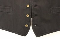 Dolce & Gabbana Black Cotton Viscose Dress Vest Blazer - Size IT46-S