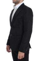 Dolce & Gabbana Black silk slim fit blazer - Size IT48-M