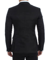 Dolce & Gabbana Black silk slim fit blazer - Size IT48-M