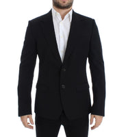 Dolce & Gabbana Black wool slim fit blazer - Size IT48-M