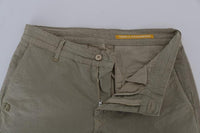 Daniele Alessandrini Beige Cotton Stretch Slim Fit Chinos - Size W30