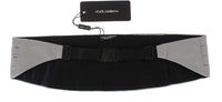 Dolce & Gabbana Silver Wide Belt Silk Cummerbund - Size IT48-M