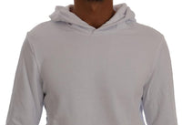 Daniele Alessandrini White Pullover Hodded Cotton Sweater - Size XXL