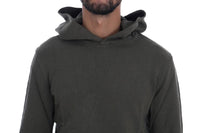 Daniele Alessandrini Green Pullover Hodded Cotton Sweater - Size XXL