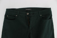 Ermanno Scervino Green Cotton Denim Stretch Straight Fit Jeans - Size W34