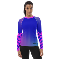 FIND YOUR COAST APPAREL - Original Women's Speckled Palm Sea Skinz Performance Rash Guard UPF 40+