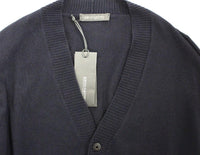 Ermanno Scervino Blue Wool Cashmere Cardigan Pullover Sweater - Size IT48-M