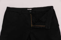 GF Ferre Black Cotton Stretch Chinos Pants - Size IT48-M