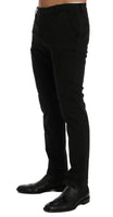 Costume National Black Slim Fit Cotton Stretch Pants - Size IT46-S