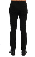 Costume National Black Slim Fit Cotton Stretch Pants - Size IT46-S