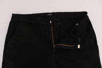 Costume National Black Slim Fit Cotton Stretch Pants - Size IT46-S