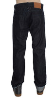 ACHT Blue Cotton Regular Straight Fit Jeans - Size W34