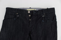 ACHT Blue Cotton Regular Straight Fit Jeans - Size W34