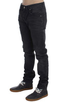 ACHT Gray Cotton Skinny Slim Fit Jeans - Size W34