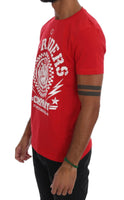 Frankie Morello Red Cotton RIDERS Crewneck T-Shirt - Size S