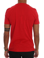 Frankie Morello Red Cotton RIDERS Crewneck T-Shirt - Size S