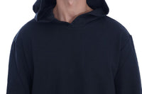 Daniele Alessandrini Black Gym Casual Hooded Cotton Sweater - Size S