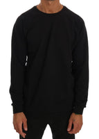 Daniele Alessandrini Black Crewneck Cotton Pullover Sweater - Size XXL