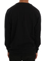 Daniele Alessandrini Black Crewneck Cotton Pullover Sweater - Size XXL