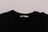 Daniele Alessandrini Black Crewneck Cotton Pullover Sweater - Size XXL