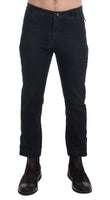 Costume National Blue Cotton Slim Pants Denim Jeans - Size W34