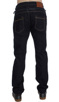 ACHT Blue Cotton Regular Straight Fit Jeans - Size W34