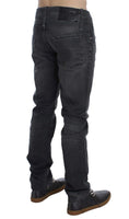 ACHT Gray Cotton Regular Low Fit Jeans - Size W34