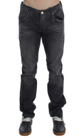 ACHT Gray Cotton Regular Low Fit Jeans - Size W34