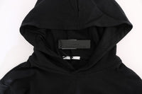 Daniele Alessandrini Black Gym Casual Hooded Cotton Sweater - Size XXL