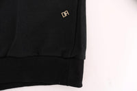 Daniele Alessandrini Black Gym Casual Hooded Cotton Sweater - Size XXL