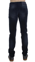 ACHT Blue Wash Cotton Stretch Slim Fit Jeans - Size W34